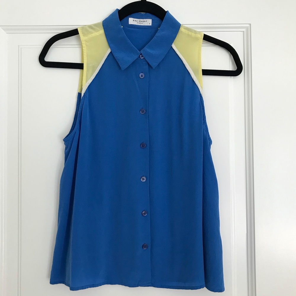 Equipment Femme Sleeveless Silk Top - S
